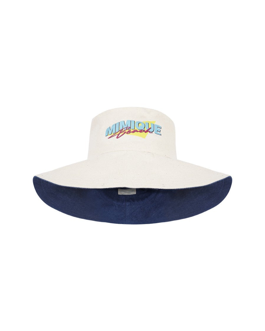 Sombrero de playa reversible vaquero & hueso