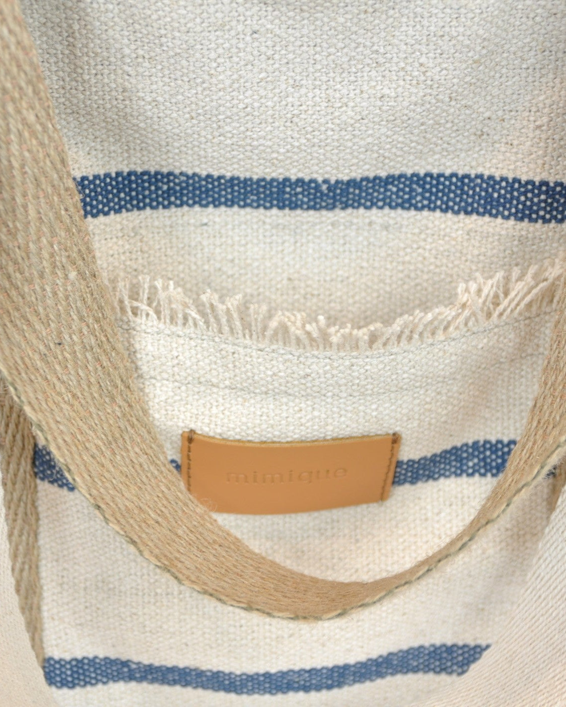 Bolsa de playa viaje CAPAZO RAYA NAVY Mimique hecha en España Gran capacidad y cremallera