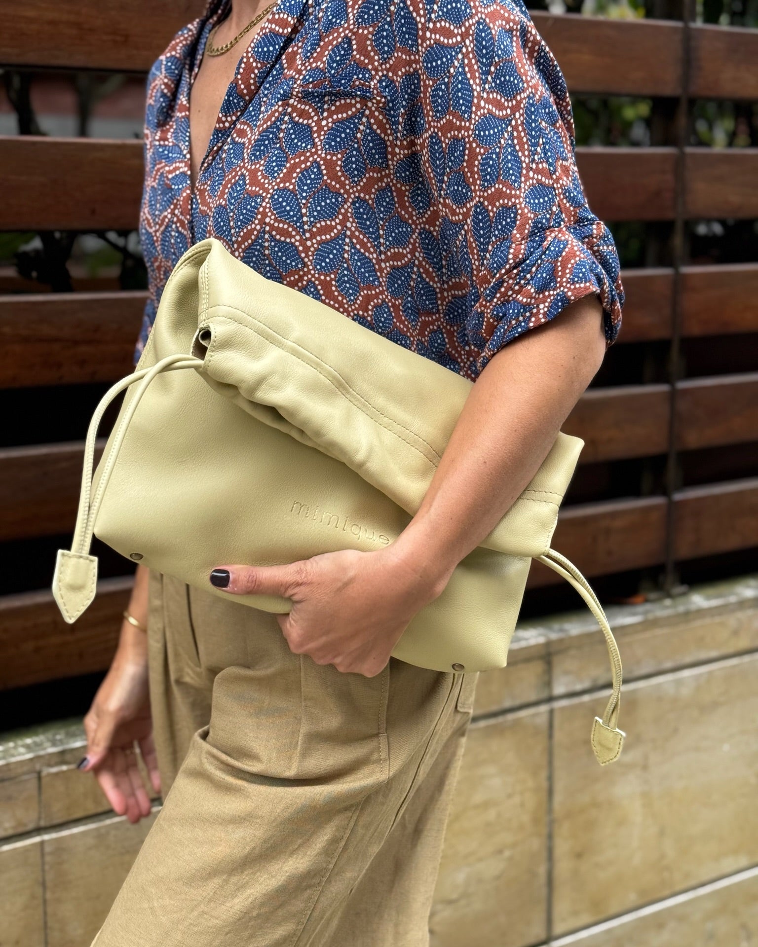 Bolso Tote bag para mujer Barro de Mimique en piel vainilla. Gran calidad y capacidad