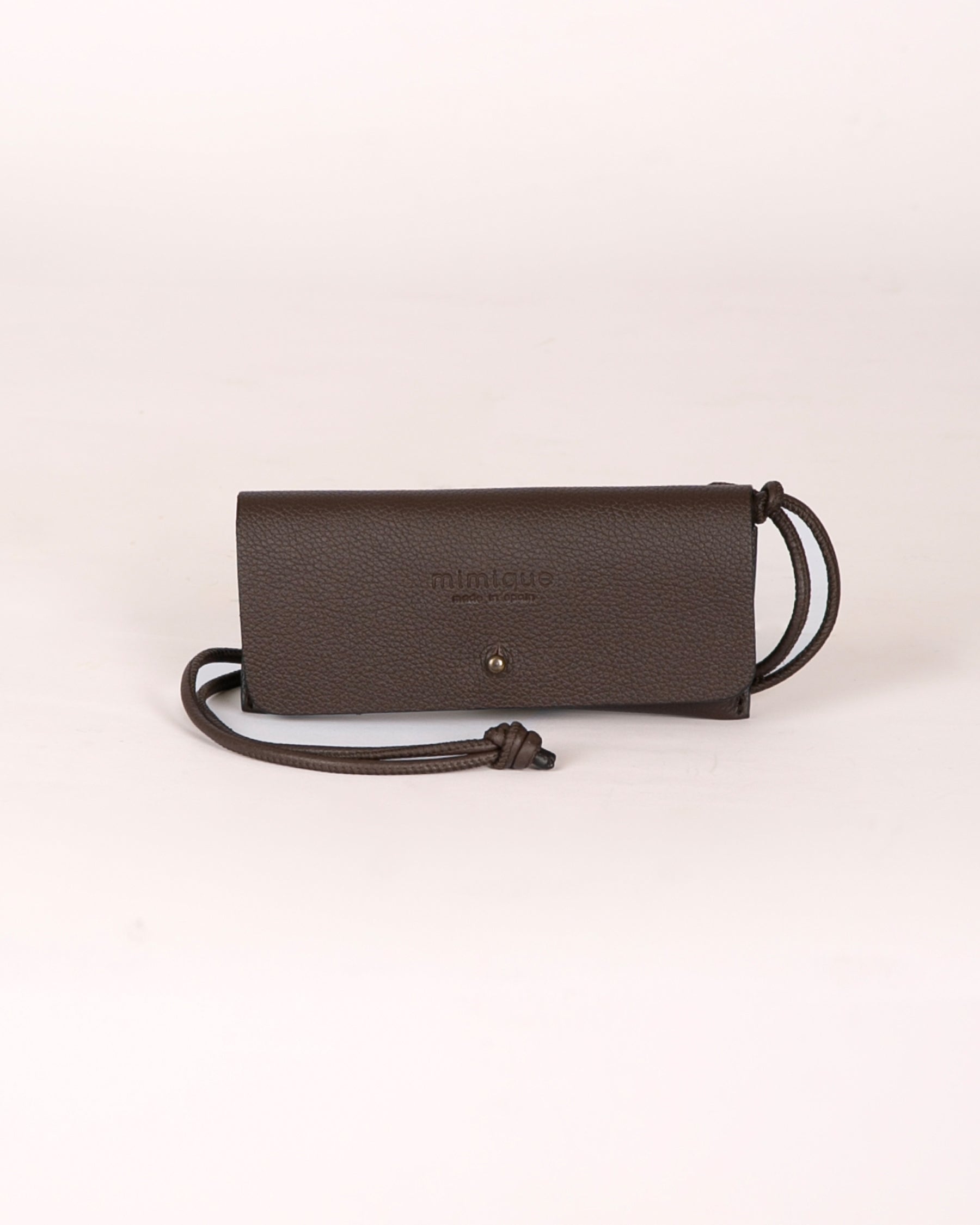 Funda de gafas marrón chocolate