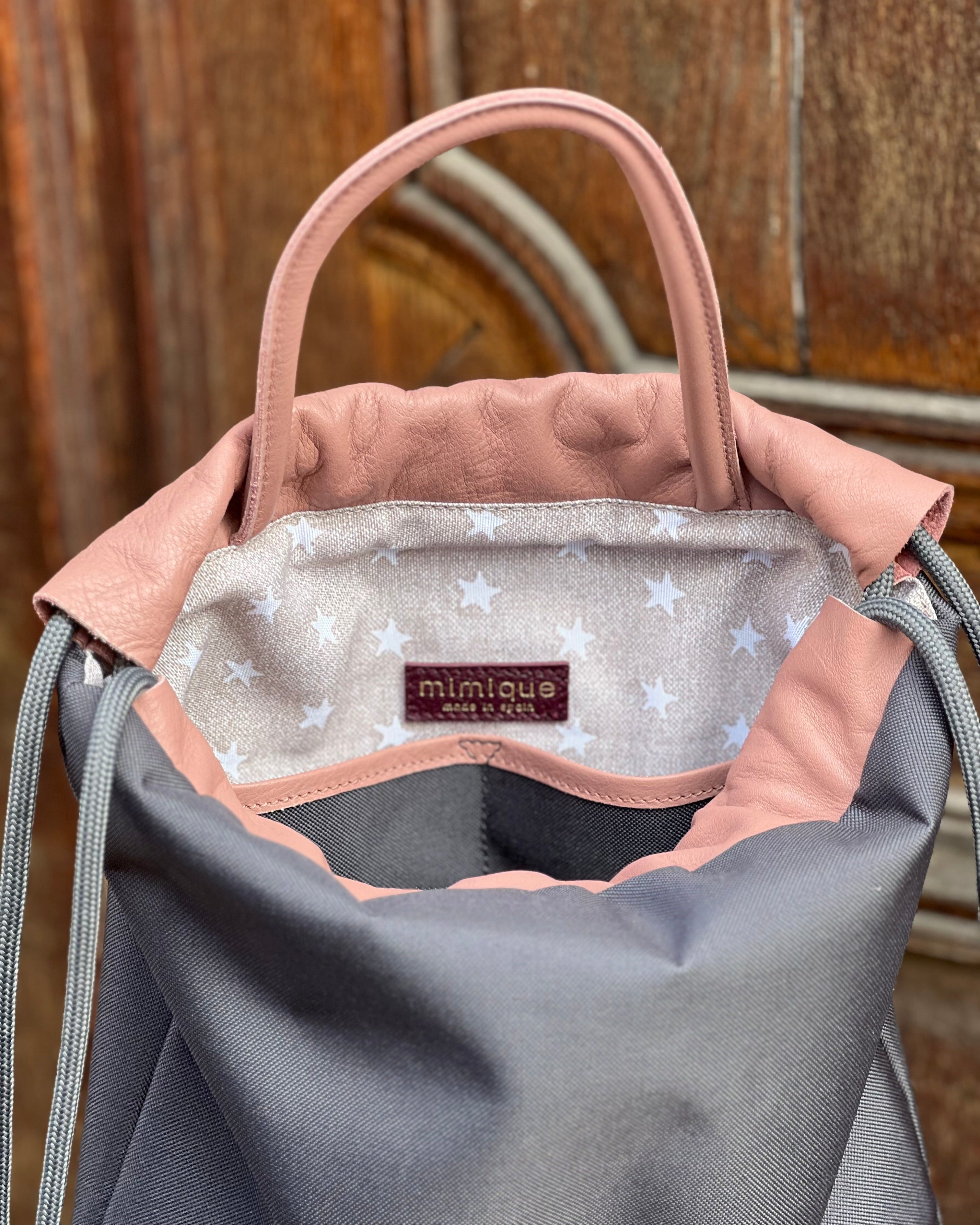 Mochila mediana Atalaya gris de Mimique. Ligera, cómoda, gran calidad