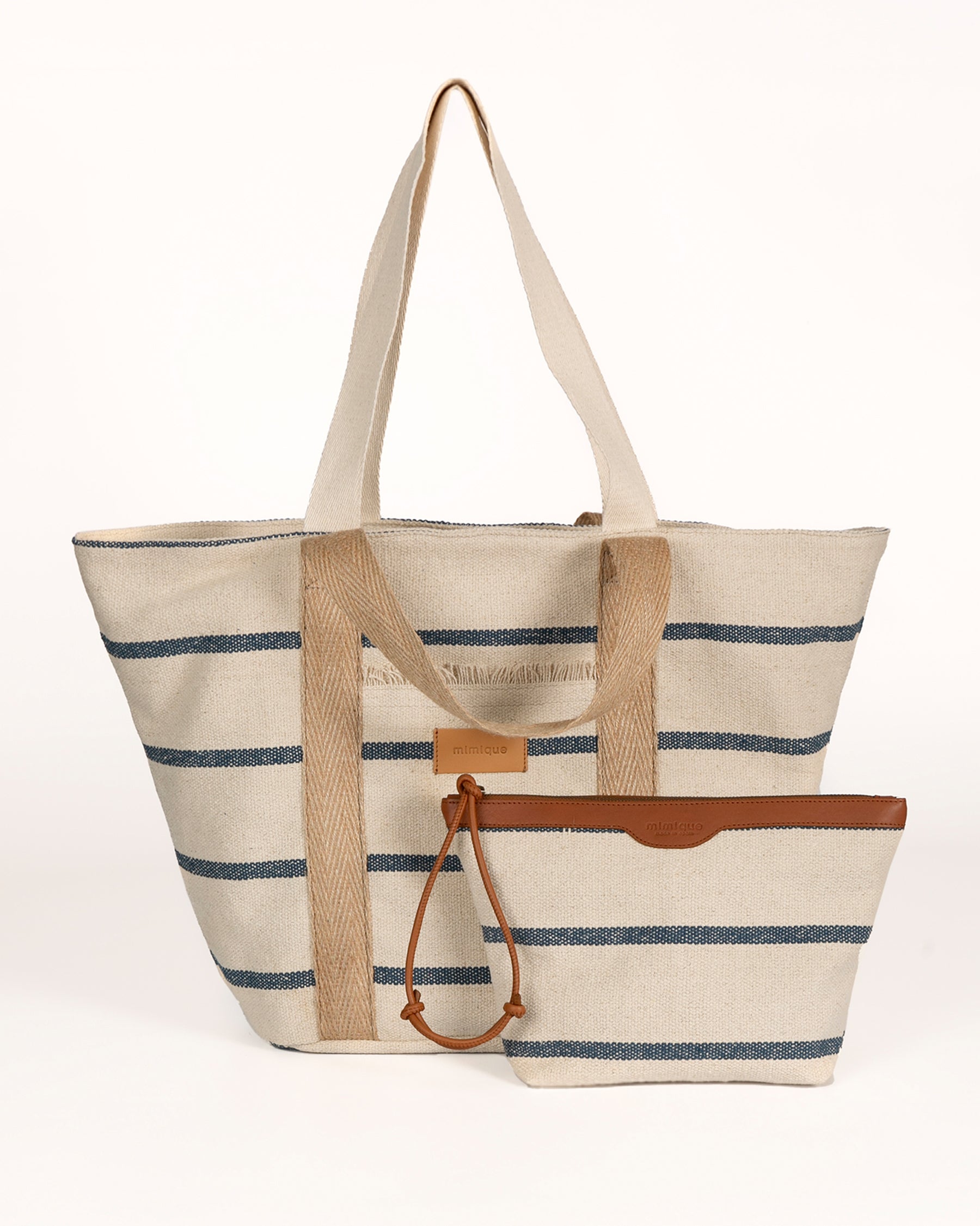 Bolsa de playa y pouch bolso de mano neceser Mimique gran capacidad