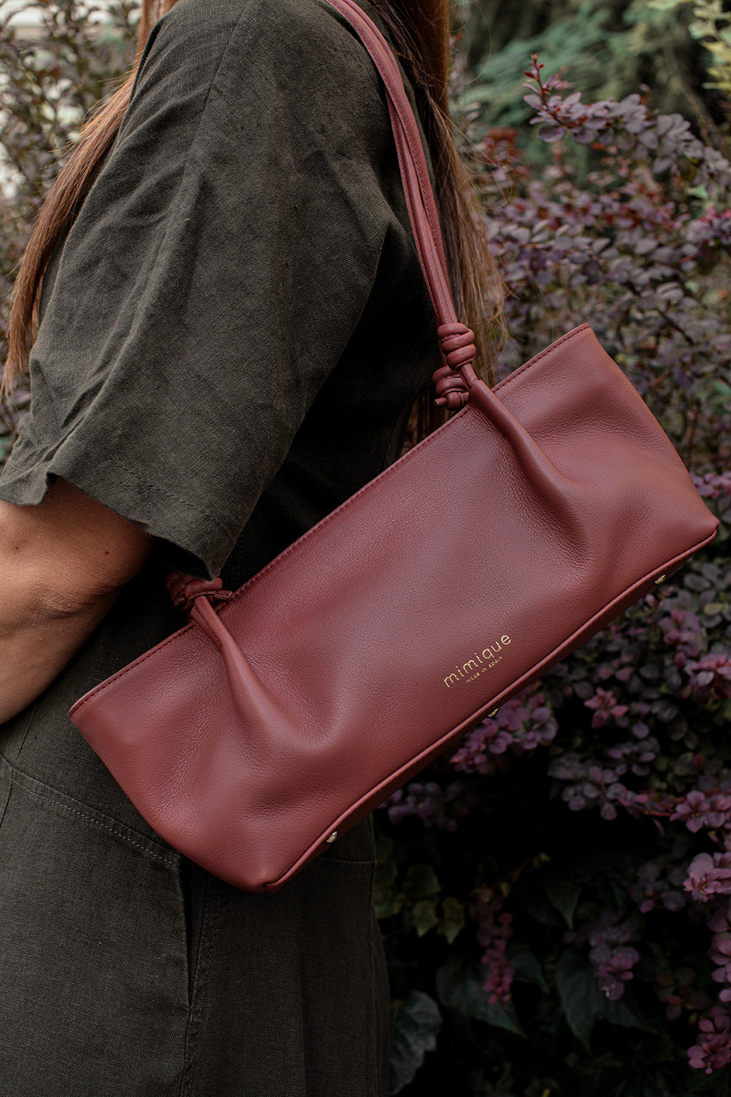 Bolso de mujer gran capacidad y calidad Toranda de Mimique en piel color arcilla. Hecho en España