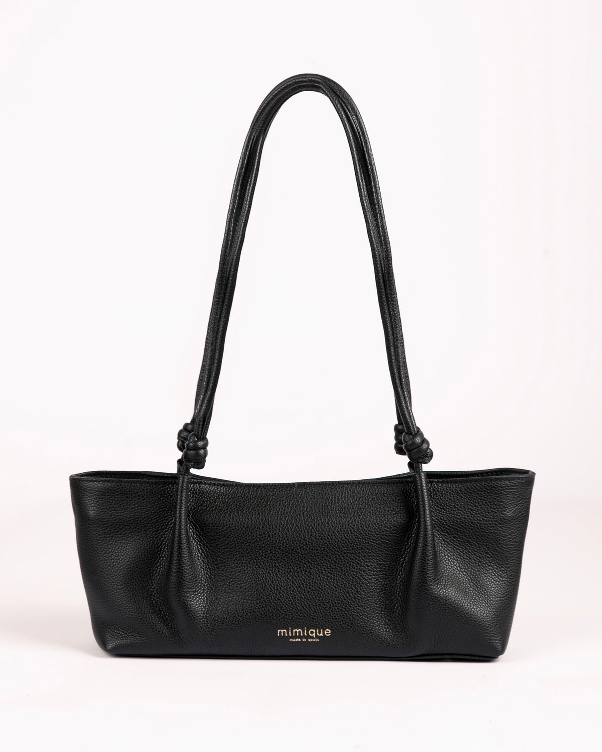 Bolso baguette para mujer Toranda negro Mimique confeccionado a mano en España por expertos artesanos en piel