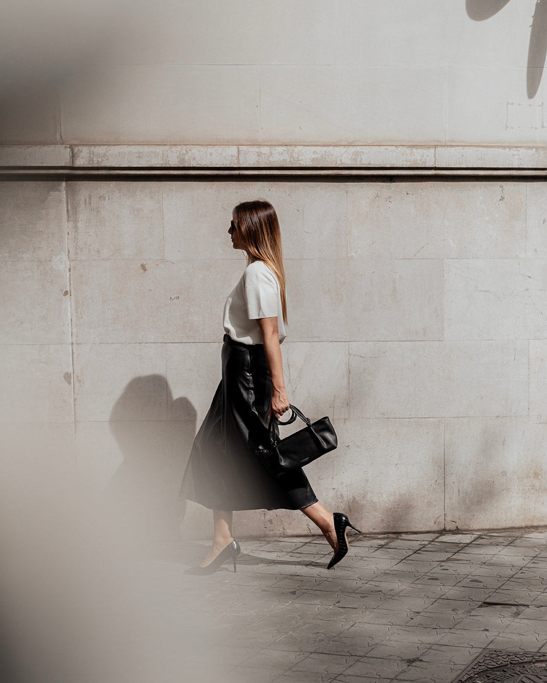 Mimique Toranda negro bolso baguette de mujer hecho por expertos artesanos en piel de la mejor calidad