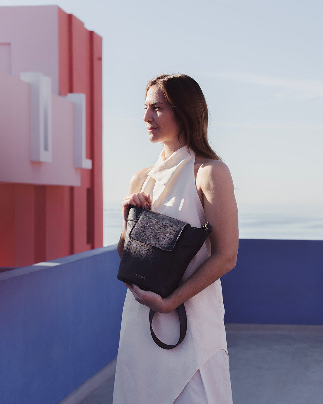 Bolso grande de piel para mujer Andrín de Mimique. Hecho a mano en España con materiales de la mejor calidad