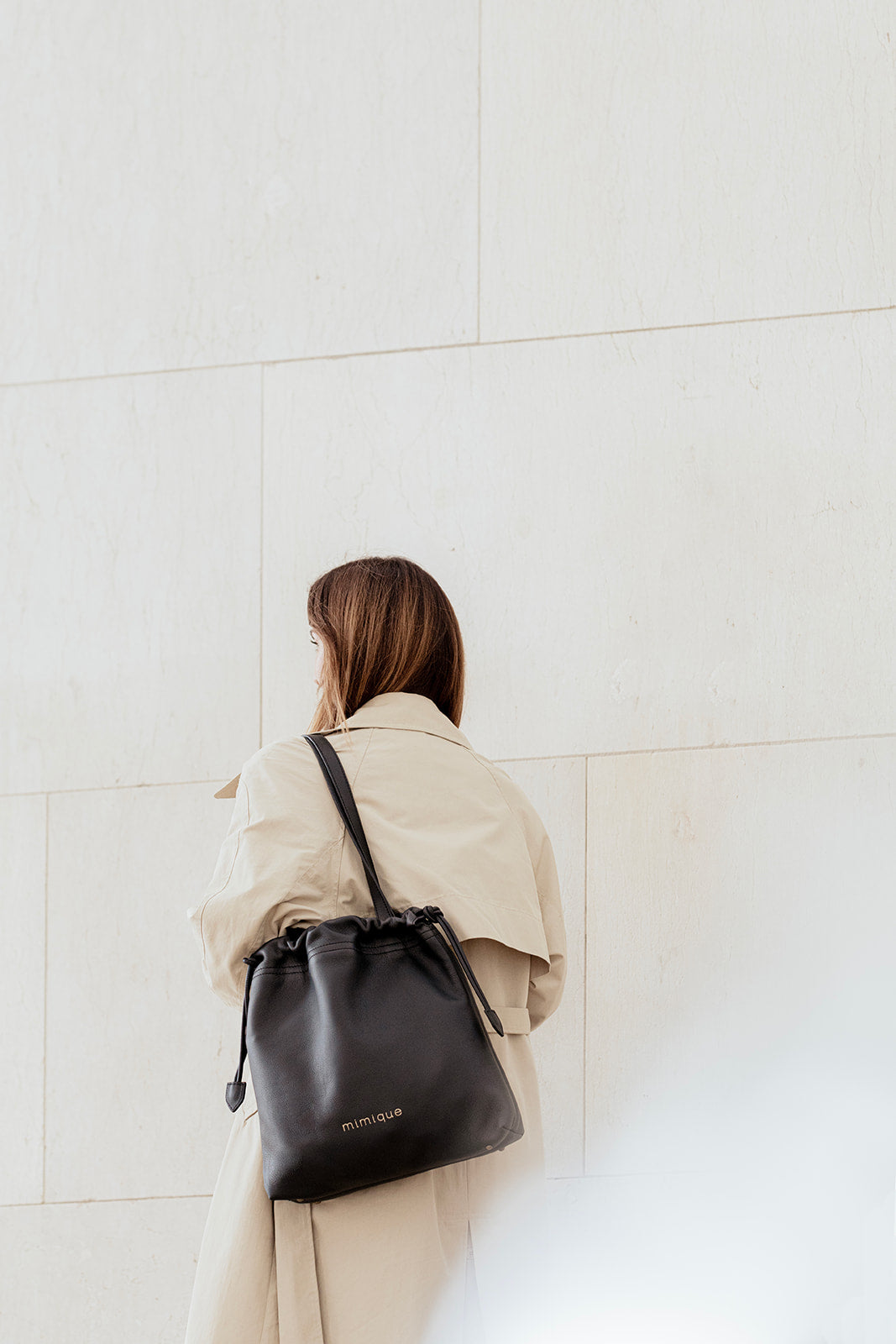 Bolso tote bag Barro negro Mimique para mujer hecho a mano en España