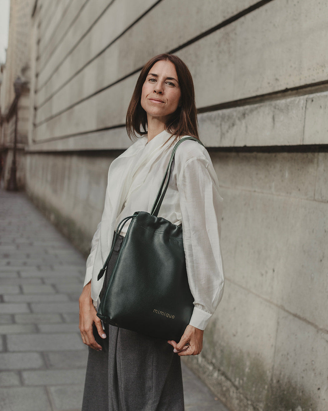 Barro verde pato tote bag para mujer de piel de gran calidad y suavidad con cierre seguro