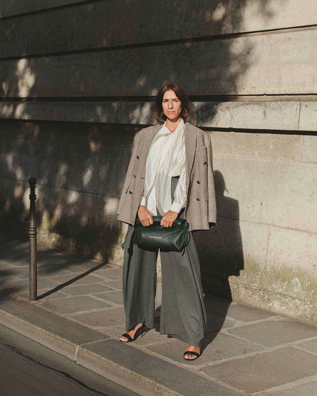 Tote bag de gran tamaño y calidad Barro verde botella de Mimique para mujeres elegantes y sofisticadas