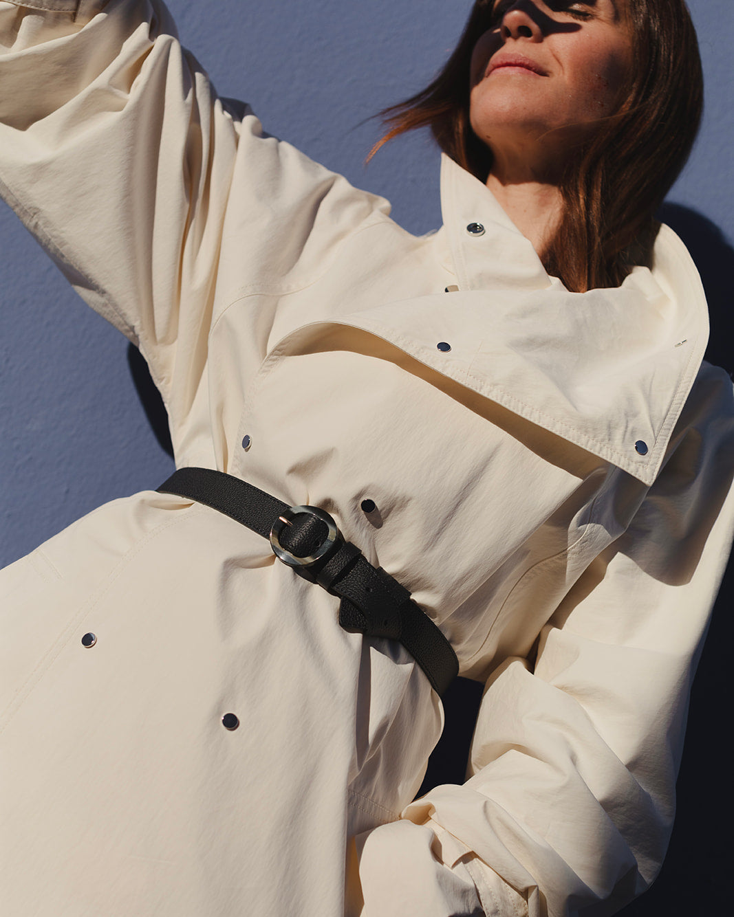 Cinturón de piel para mujer color negro Ballota de Mimique, diseño artesanal hecho en España en piel de gran calidad