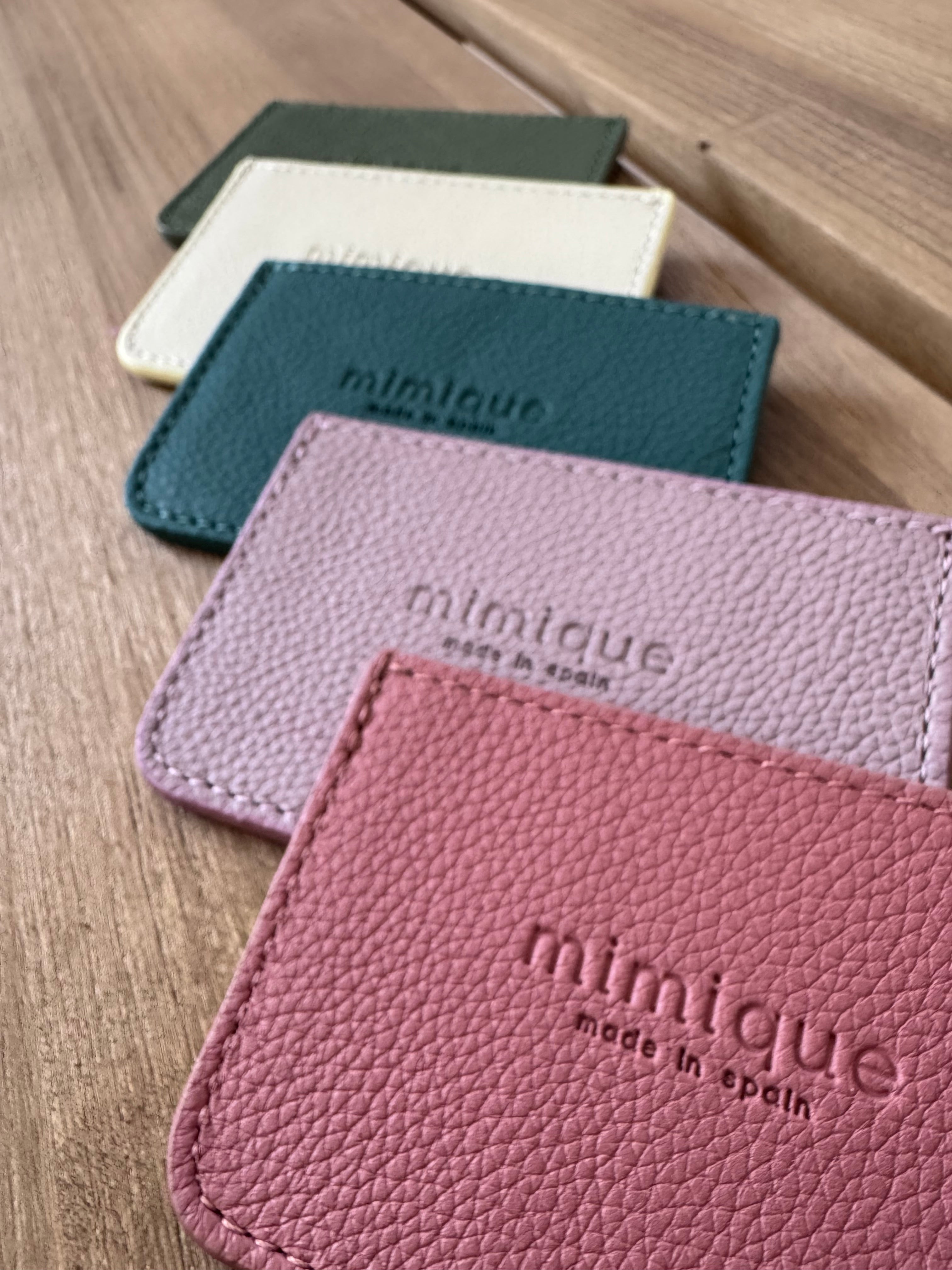 Tarjeteros de piel de color Mimique hechos a mano en España en piel de máxima calidad con gran capacidad y durabilidad