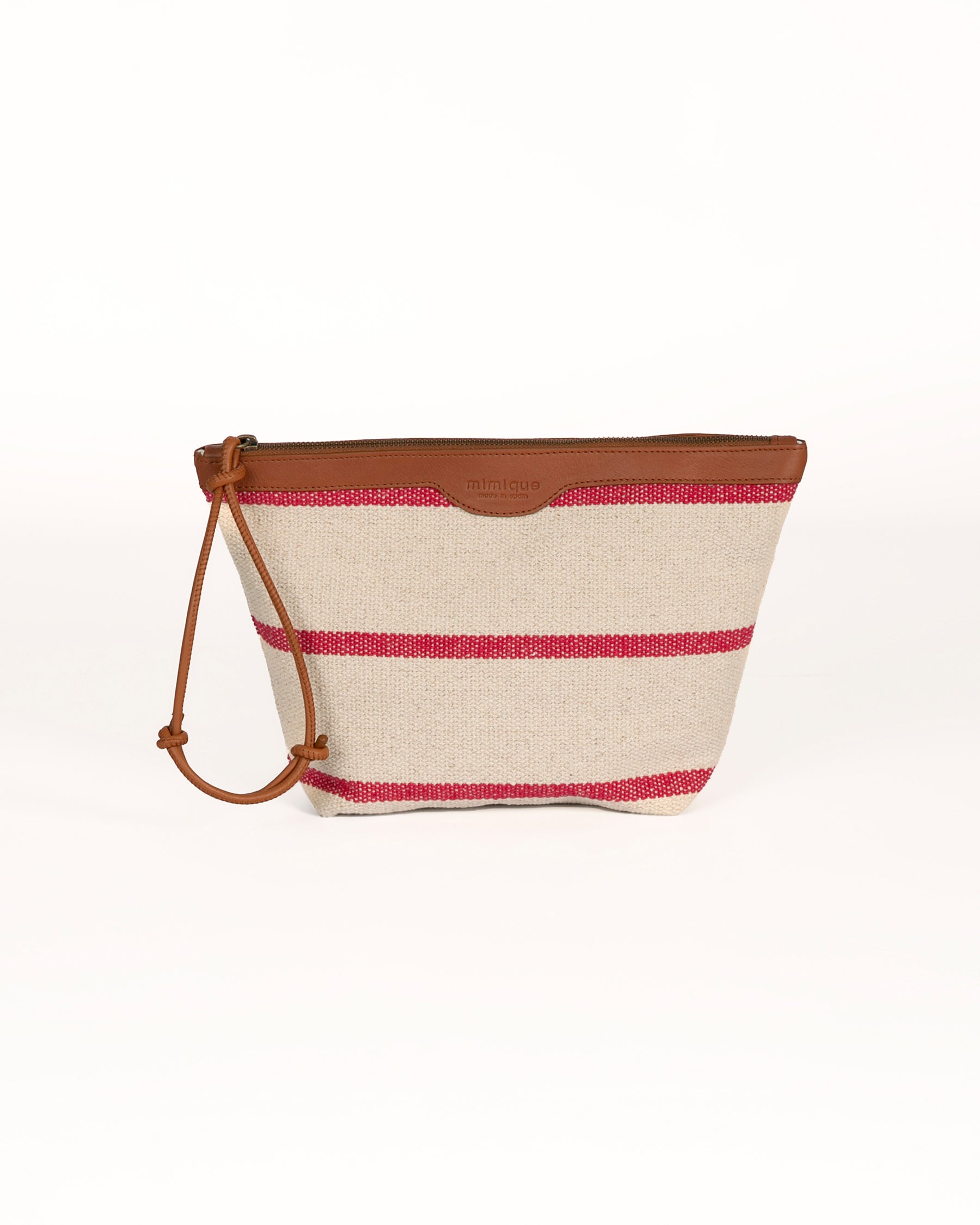 Bolso de mano neceser pouch Mimique. Capazo loneta gran capacidad. Cremallera
