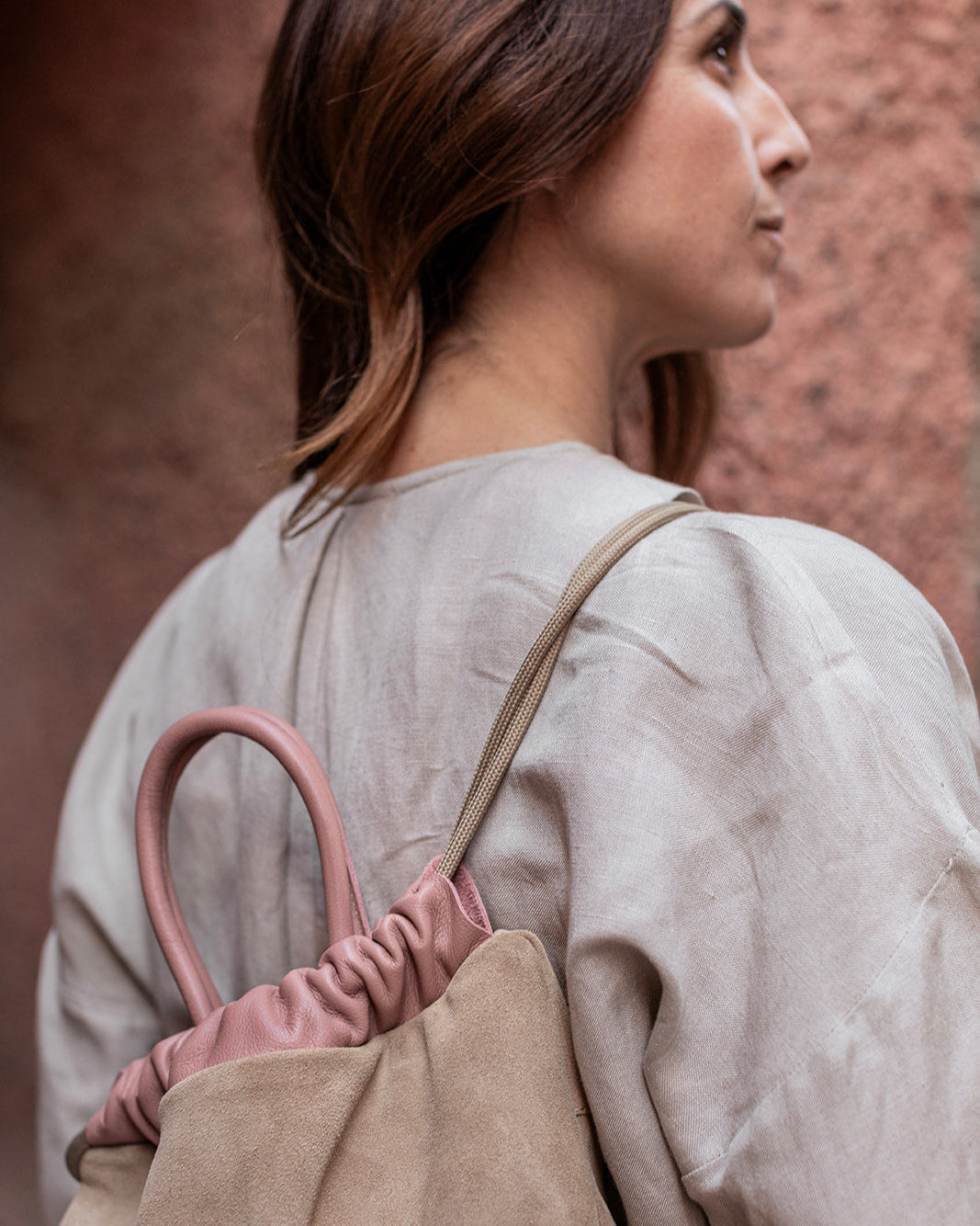 Arra olive, taupe and vintage pink