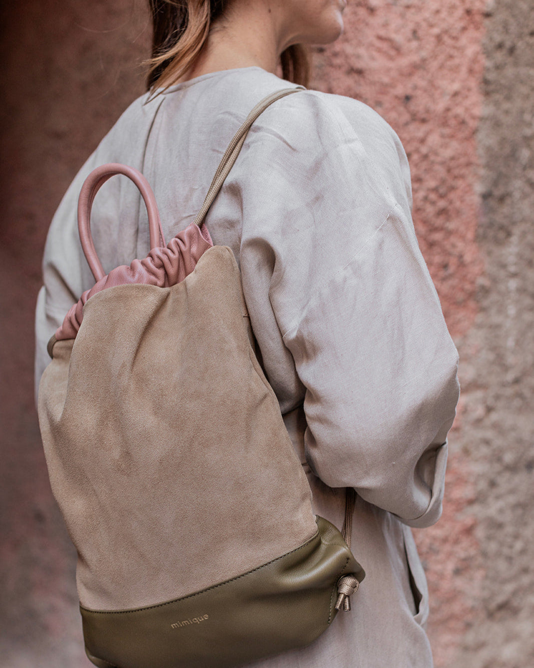 Arra olive, taupe and vintage pink
