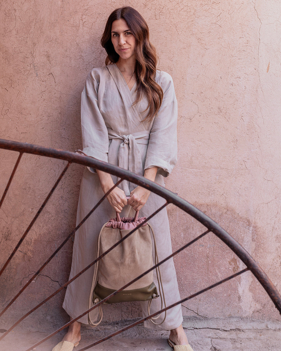 Arra olive, taupe and vintage pink