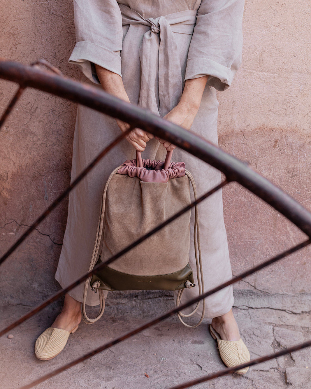 Arra olive, taupe and vintage pink