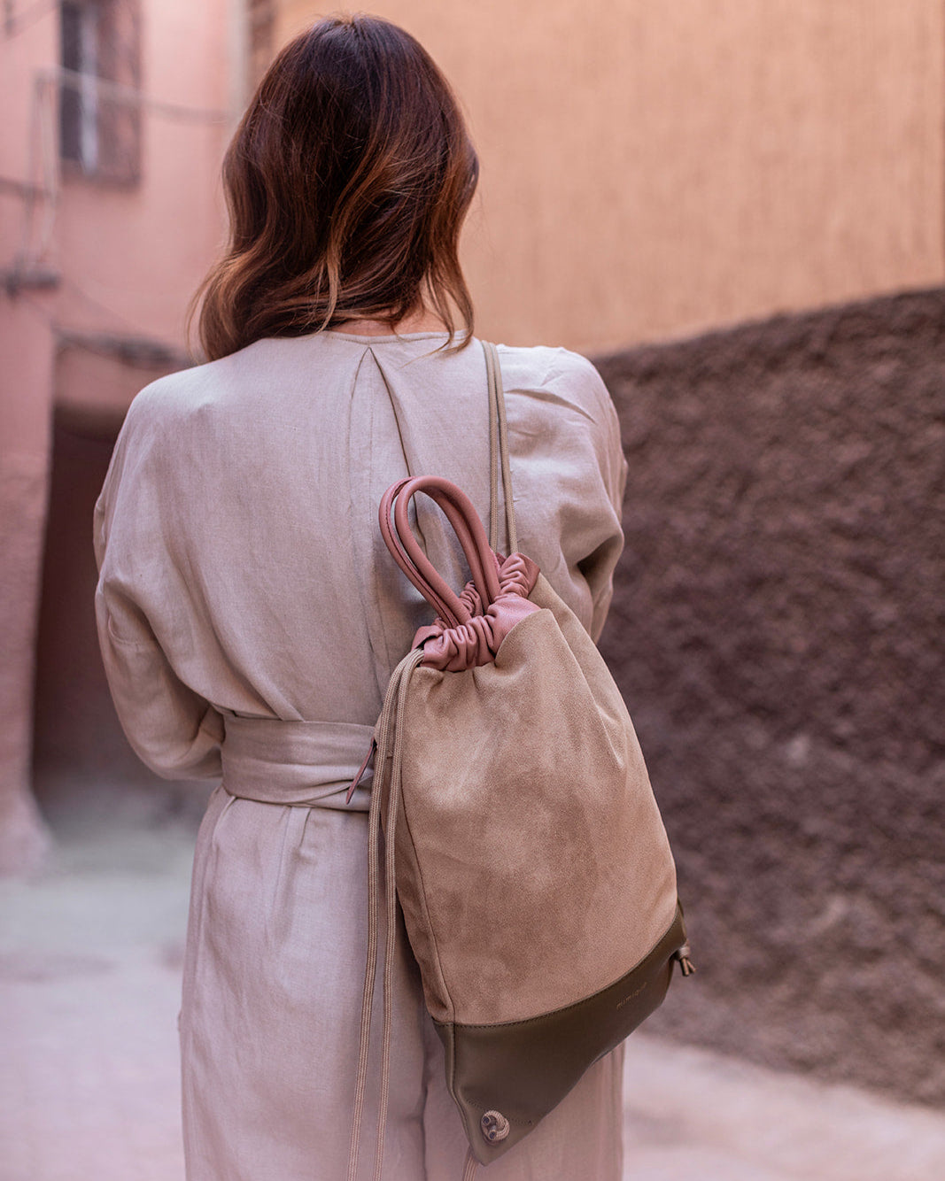 Arra olive, taupe and vintage pink