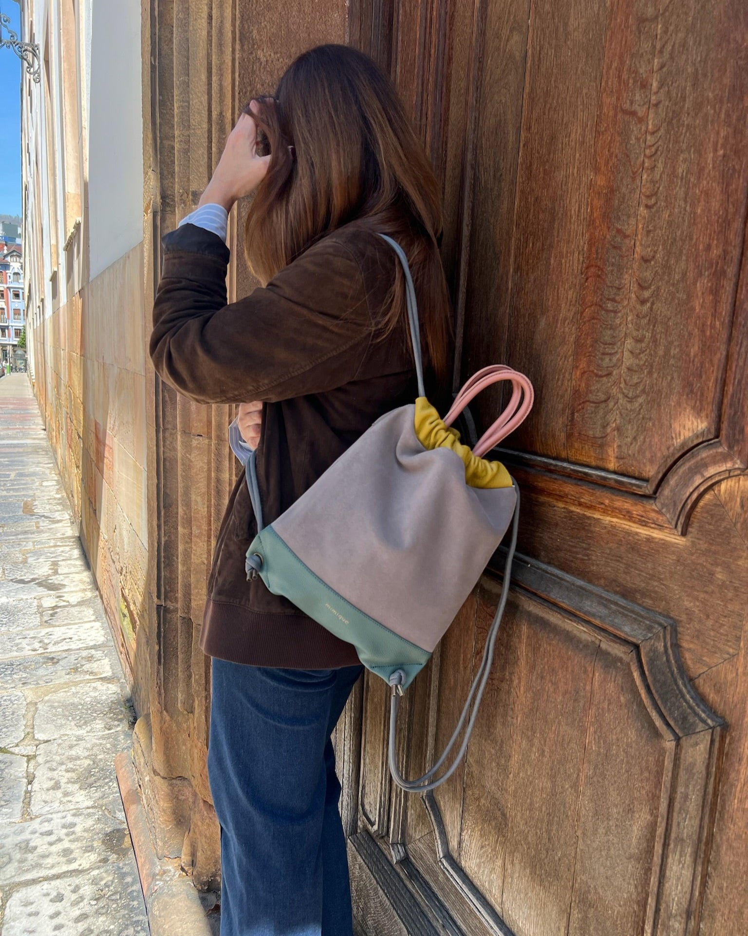 Mochila bolso de piel de gran calidad y capacidad Torimbia zero Mimique. Tamaño mediano