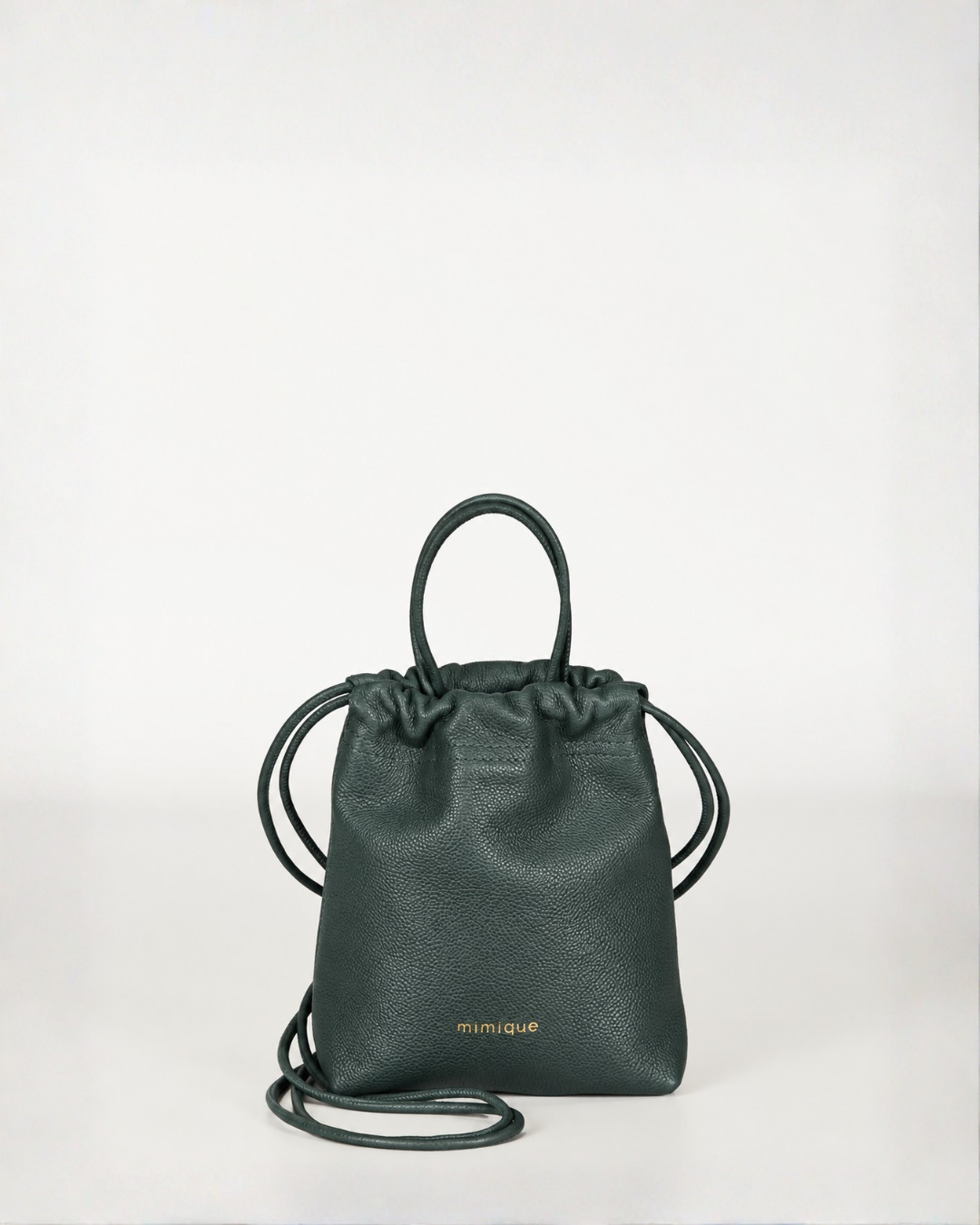 Cue verde pato bolso bandolera para mujer en piel de máxima calidad made in Spain Mimique