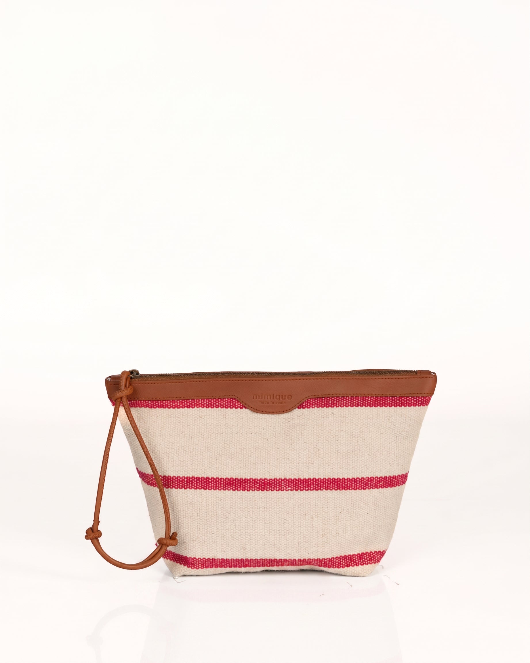 Rodiles raya sandía bolso de mano neceser pouch de loneta de gran calidad con asa de mano y cierre con cremallera