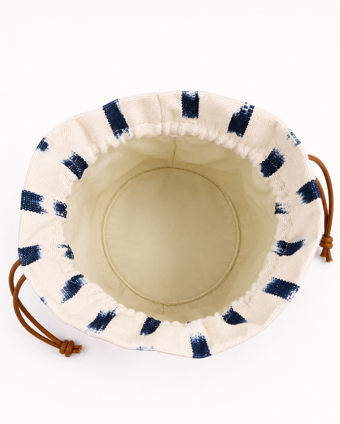 Bombonera par mujer en loneta artesanal ikat de Mimique de gran capacidad con forro interior made in Spain
