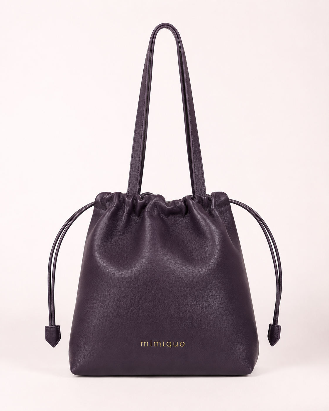Barro berenjena bolso grande o tote bag para mujer de Mimique en piel de alta calidad hecho en España