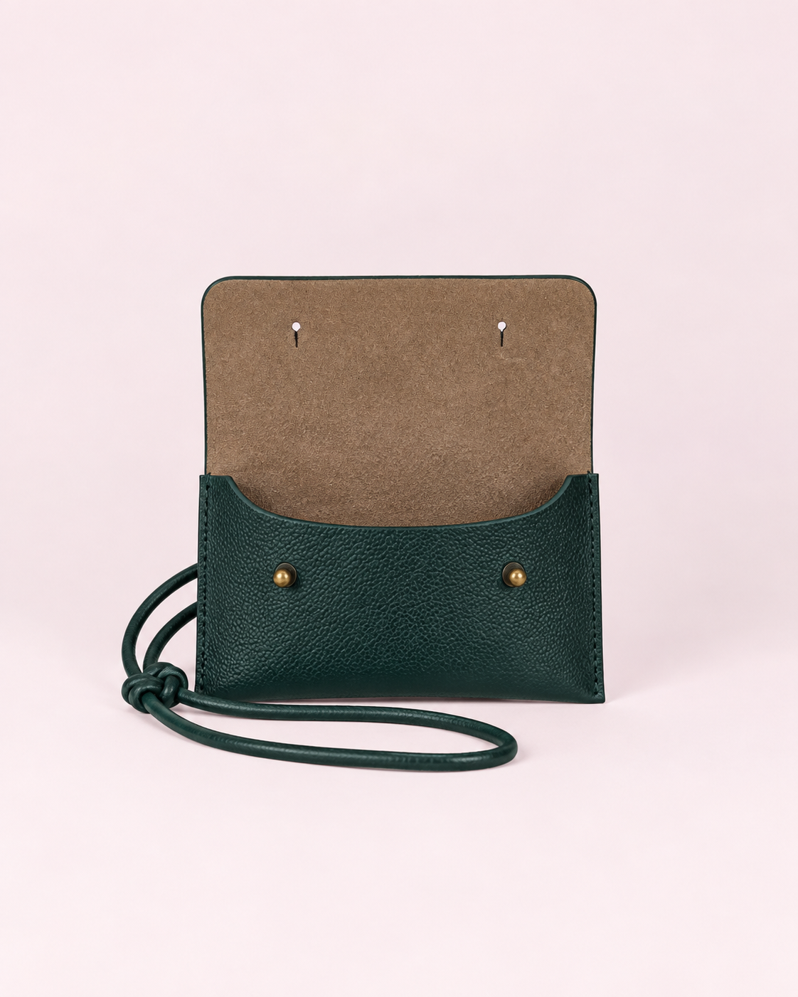 Funda de móvil Mimique en piel verde pato con forro interior y capacidad para todos los móviles cómoda y segura