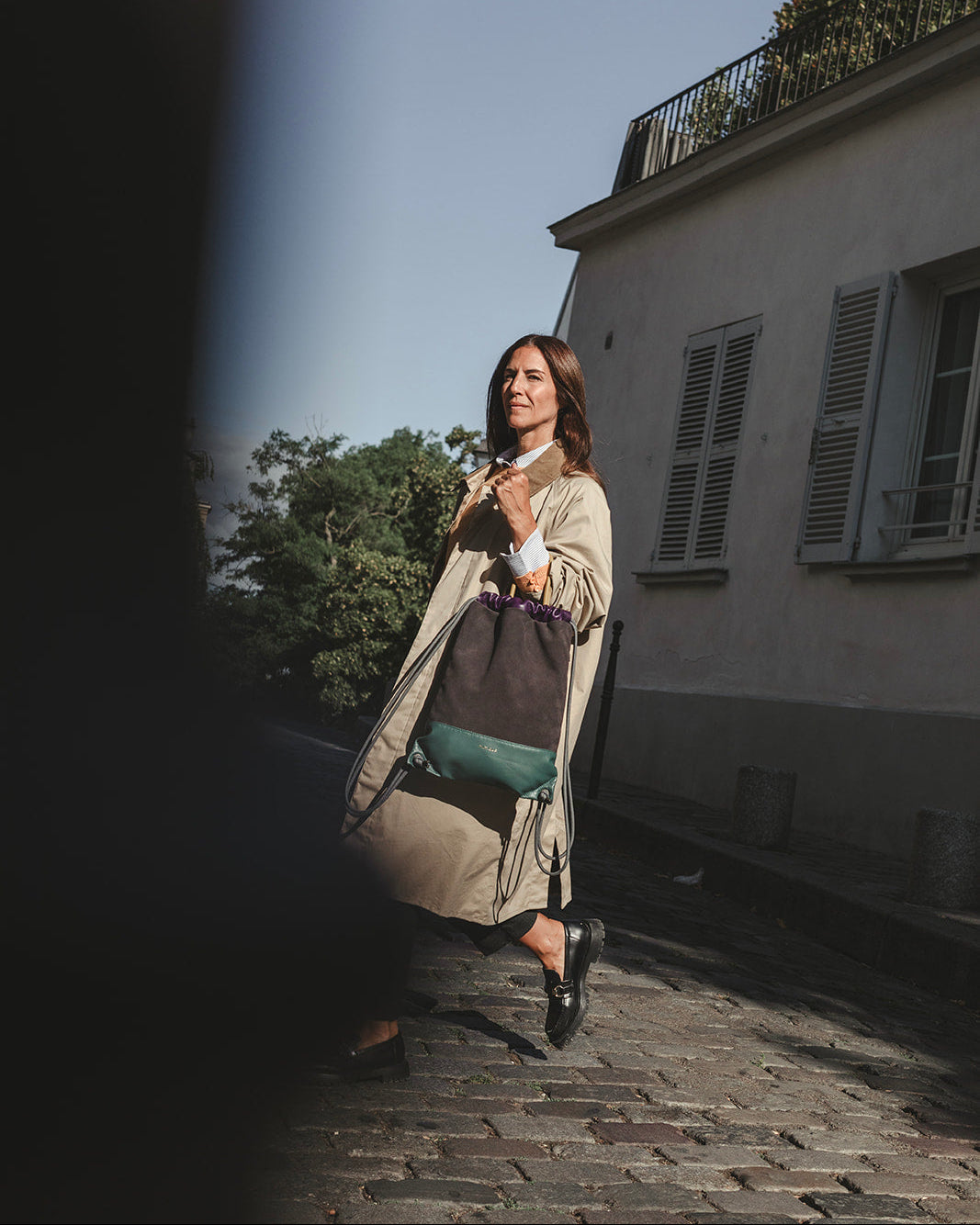 Mochila bolso Arra de Mimique en piel gris de gran capacidad y calidad hecha en España