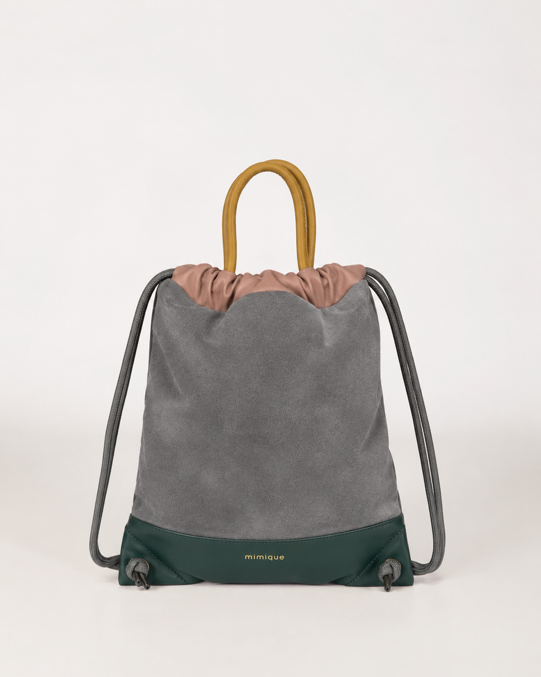Mochila bolso Torimbia zero gris Mimique para mujer en piel y serraje de gran calidad made in Spain